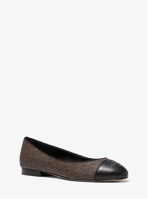 dylyn ballet flat michael michael kors|Dylyn Logo and Leather Ballet Flat .